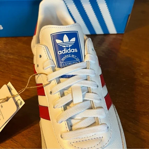 ADIDAS White/Scarlet Samba OG - Picture 5 of 11